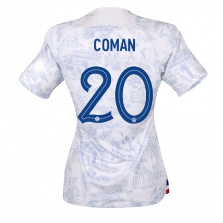 Frankrig Kingsley Coman 20 Kvinde Udebane VM 2022 - Fodboldtrøjer (S/S) Frankrig Kingsley Coman 20 Kvinde Udebane VM 2022 - Fodboldtrøjer (S/S)